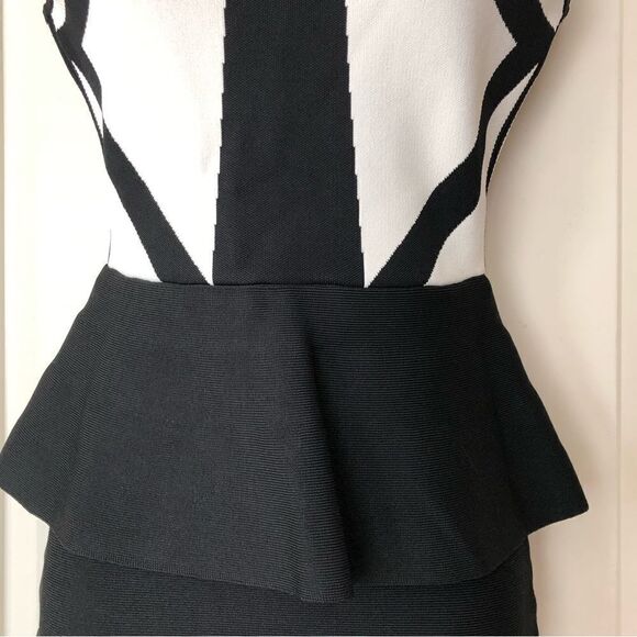 BCBG MaxAzria Caprice Geometric Peplum Jacquard Dress - Picture 5 of 16